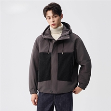 2025秋冬季新款工装夹棉服夹克男士加厚二棉衣外套袄子潮W0129，男装夹克，电商D215