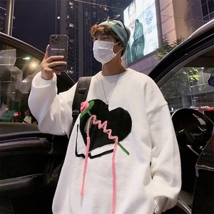 设计感oversize宽松慵懒风情侣针织衫套头毛衣男女秋冬M9088-P53图片