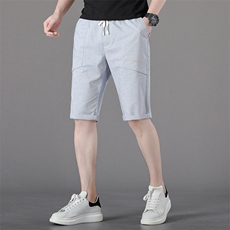 百搭修身纯色裤子夏季口袋纽扣2023年时尚中年休闲裤SD3008，男装休闲裤，钱塘6003（原4033）