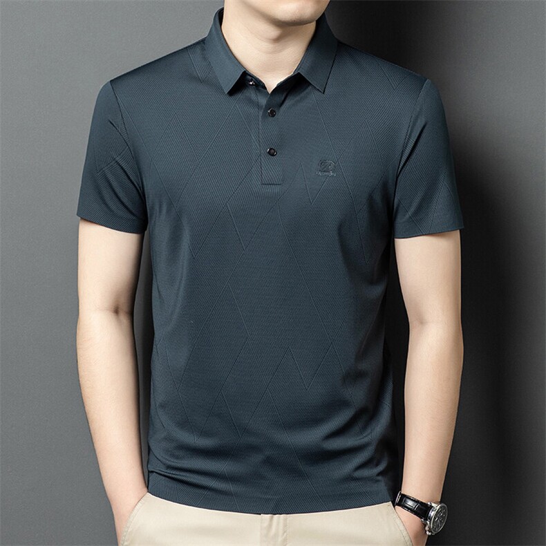 R253151夏季男士新款短袖T恤青年修身体恤休闲POLO衫图片
