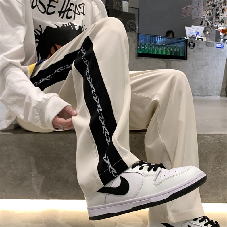 美式hiphop裤子高街潮ins休闲裤男夏季新款潮牌阔腿长裤K8816-p32图片
