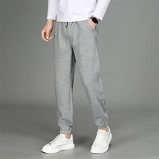 薄款潮牌宽松百搭卫裤子男士抽绳灰色运动裤冰感束脚休闲长裤P73，男装休闲裤，钱塘6003A(原)4033A