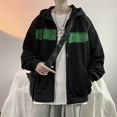 hiphop美式复古字母开衫卫衣男宽松百搭秋季连帽外套W5801-P38，男装夹克，星座512-2