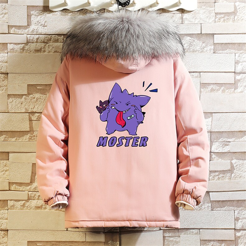 MM48087-P130冬季大毛领衣男士大码加厚袄男服砖墙,男装棉衣,电商A040A