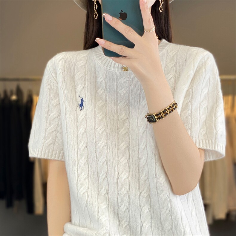 2025年夏季宽松型套头单件长袖圆领常规羊毛衫时尚百搭,女装羊毛衫,春贝羊绒