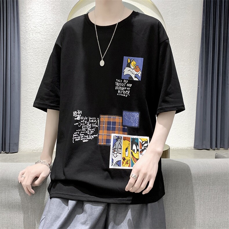 大皂港风夏季短袖t恤男潮流短袖A210—A8306-P28,男装T恤,星座210-3