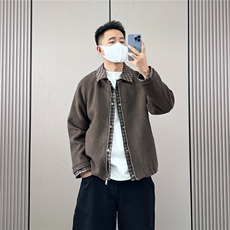 冬季新款加棉假两件拼接潮流轻奢高级感时尚夹克外套男款简约风潮，男装夹克，星座410-6（原星座1304-1）