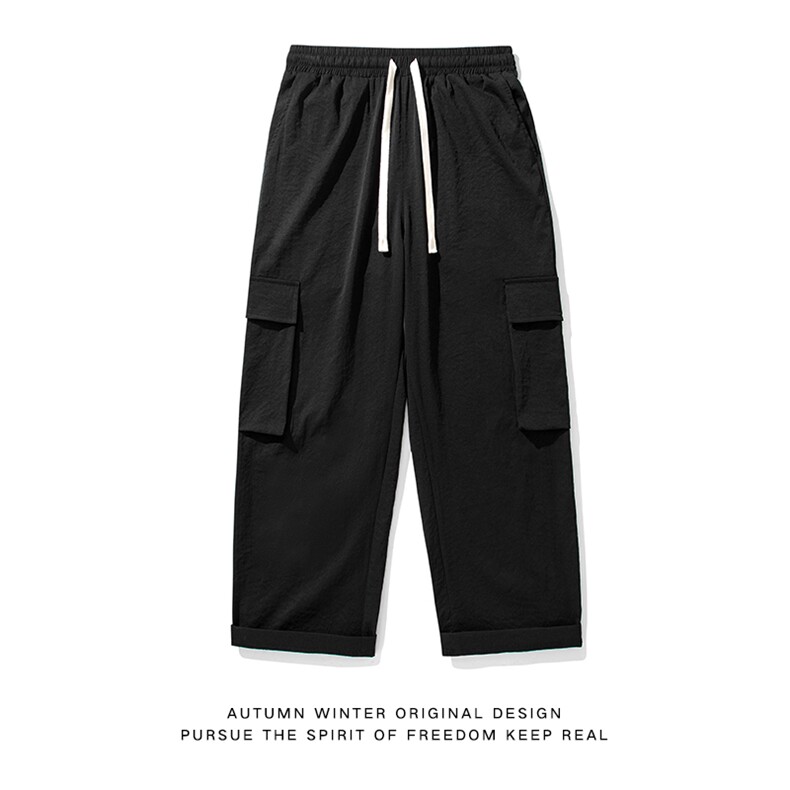 春夏新款工装日系白底休闲裤男宽松阔腿裤直筒裤CK2318-P50,男装休闲裤,星座717