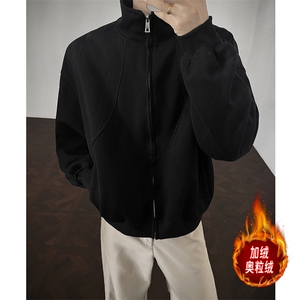 拉链重磅加绒奥粒绒结构款500克开衫卫衣外套 RH5332JR-P65图片