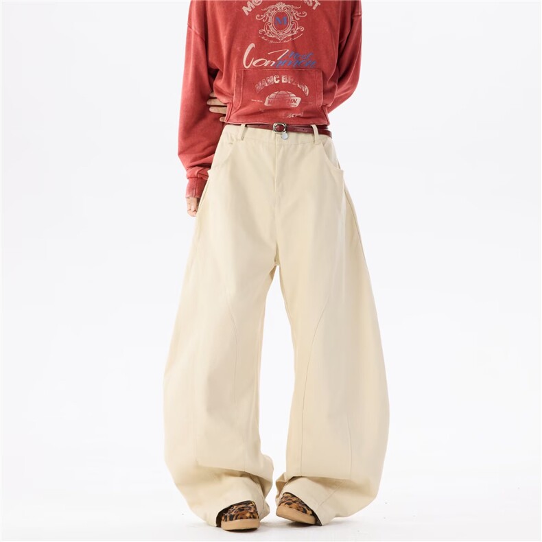 白底图~现货星星刺绣水洗棉休闲裤弯刀裤CK760/P60，男装休闲裤，电商B350