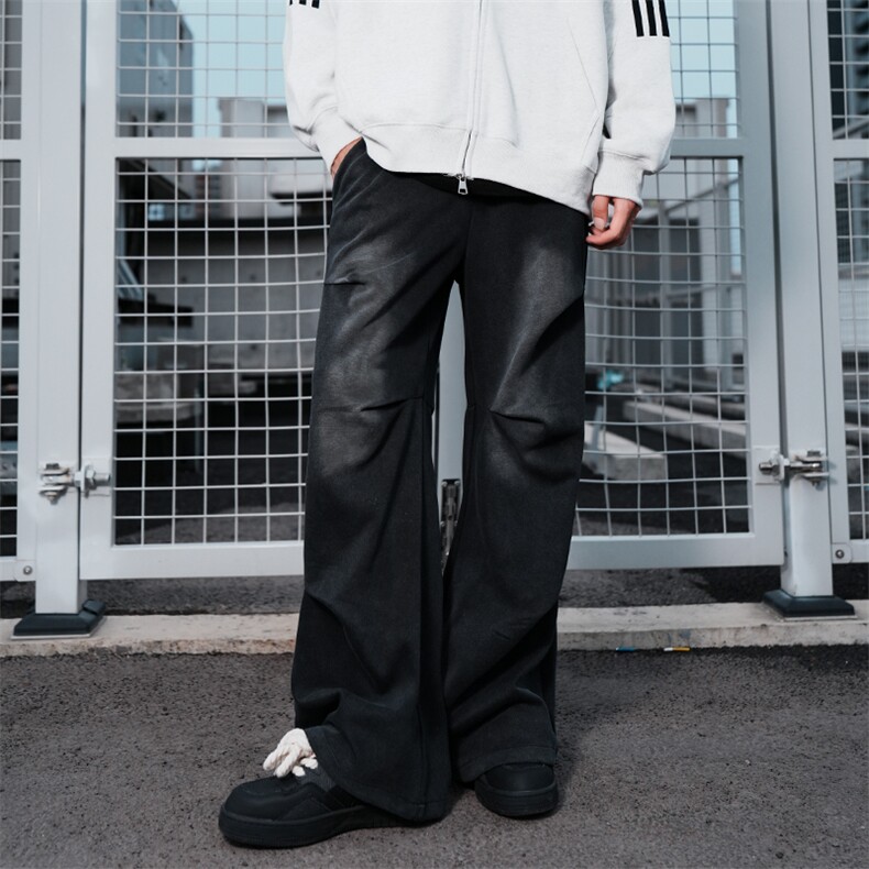 纯棉！美式阔腿工装裤男女宽松直筒休闲裤伞兵裤LY1002/p58,男装工装外套,电商B381-2