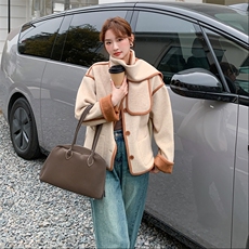 210-3289-P185-k2582025年冬季韩系围巾款小香风上衣2025新款，女装短外套，浙宝210（原浙宝191）