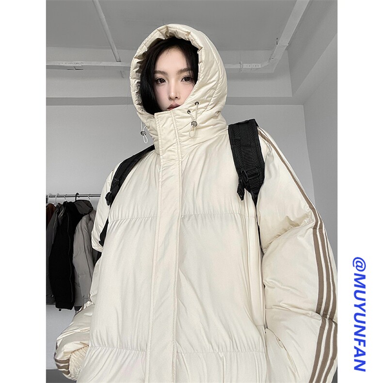 2026冬季男女情侣港风潮流连帽棉服加厚M088-P80图片