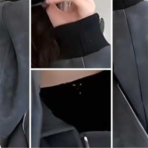 复古做旧PU皮衣夹克美式潮牌痞帅机车服外套休闲上衣Y1029P72网图图片