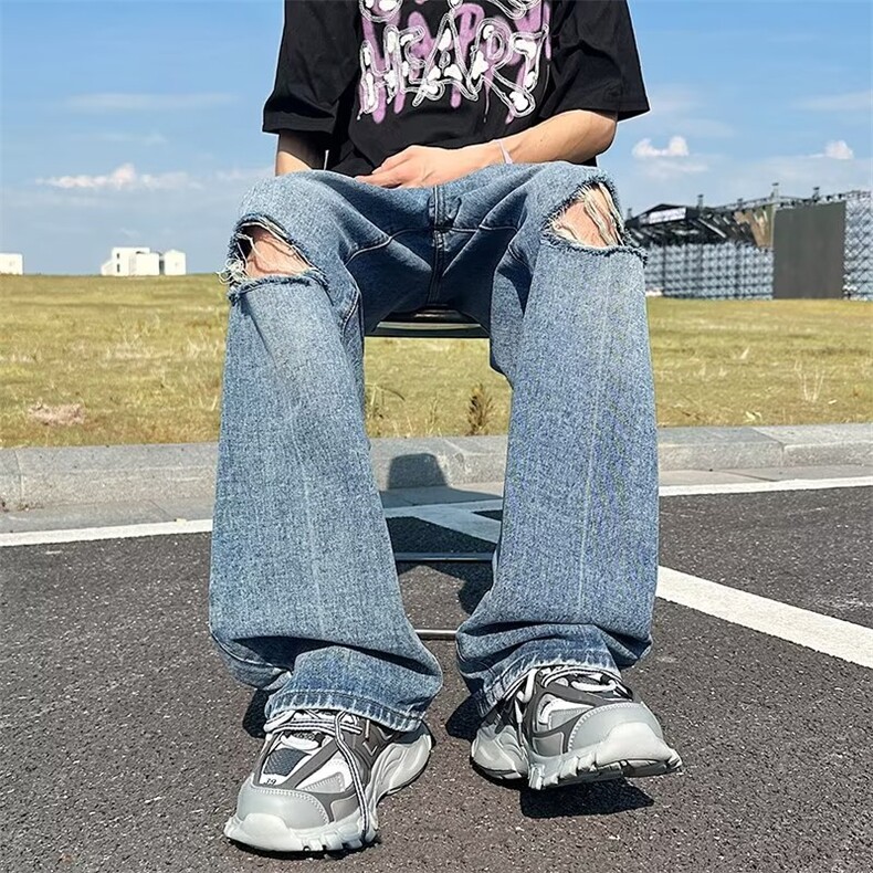 青春流行ins男直筒水洗牛仔裤C983P45,男装牛仔裤,星座1116-2