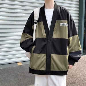 潮流夹克潮男休闲时尚外套单排扣棒球领A3P55图片