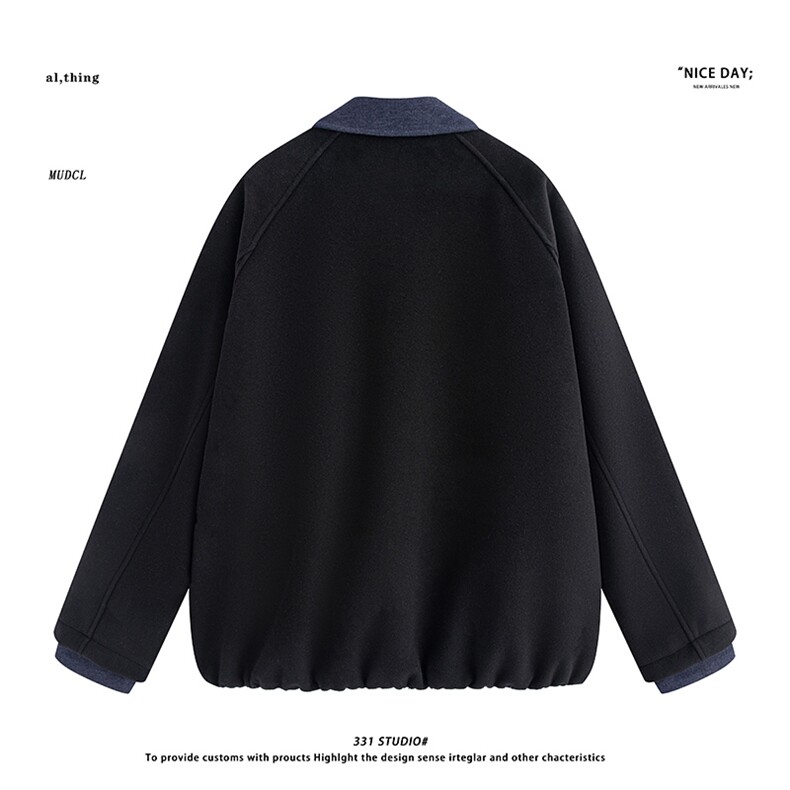 平铺~新标90白鸭绒冬季美式假两件毛呢羽绒服外套E122/P228,男装羽绒服,电商B331