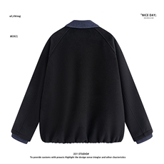 平铺~新标90白鸭绒冬季美式假两件毛呢羽绒服外套E122/P228，男装羽绒服，电商B331