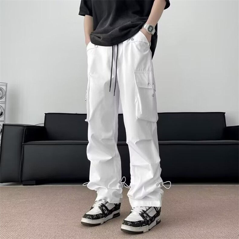 工装裤男女春夏季宽松阔腿裤子薄款潮牌运动休闲裤KD346,男装休闲裤,星座1116A-1（原606A）
