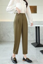 秋冬新款现货，休闲白搭小脚卷边西裤显瘦款，其它，艺尚丽人