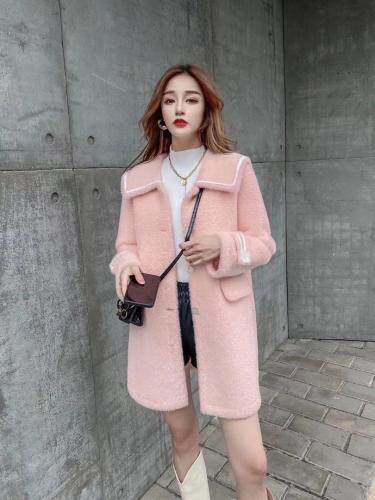 秋冬七彩黄金貂外套大衣，女装，青羽鹤