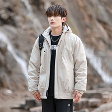 冬季加棉加厚刺绣棉服男士休闲棉袄连帽潮流棉衣A266-MY8011-P75，男装棉衣，电商A266