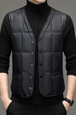BD2101钱塘2020-2中年男士休闲简约纯色加厚羽绒服马甲P130，男装羽绒服，钱塘207-2