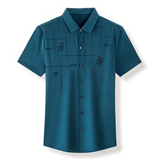 AD5825钱塘2020-3夏季男士精品商务休闲短袖衬衫P75，男装衬衫，钱塘207-3