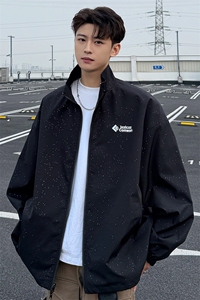 2026春季满天星印花两面穿防泼水翻领夹克冲锋衣J2663-特P55控88图片
