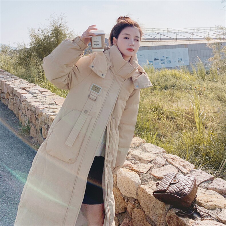 中长款小个子羽绒棉服女冬新款学院风韩版宽松棉衣外套加厚面包服,女装棉衣/棉服,2B218