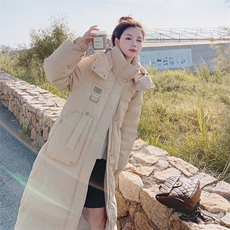 中长款小个子羽绒棉服女冬新款学院风韩版宽松棉衣外套加厚面包服，女装棉衣/棉服，2B218