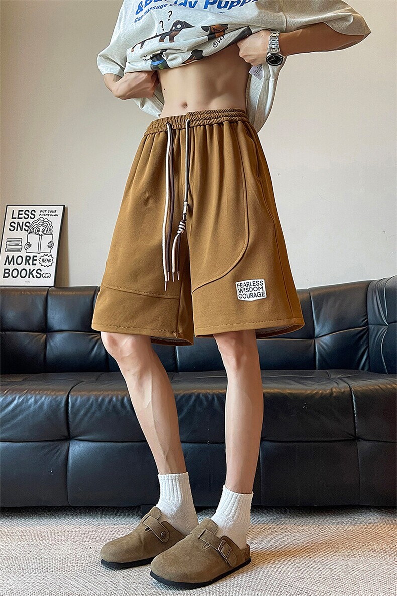 8XL-M抖音品质特大码ins潮流亮色休闲短裤印花五分裤DK1521P35,男装休闲裤,电商D206-1