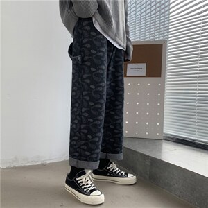 主推A29高街腰果花休闲工装牛仔裤男女拖地裤子老爹裤k1803-p45，男装牛仔裤，星座1008-1