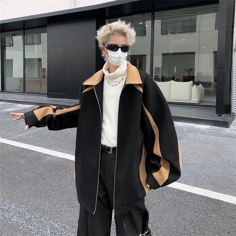 男装夹克2026秋冬季新款呢料毛呢大衣男生外套XZ514-2-F637-P115,男装夹克,星座514-2(原B239)