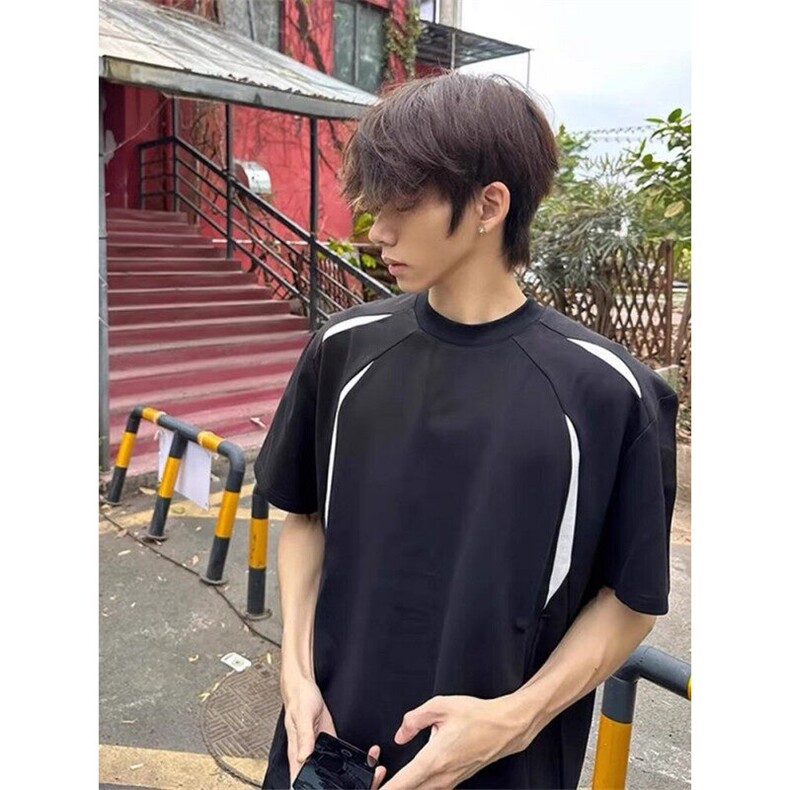 冰感液氮棉分割刺绣短袖ZX0294-特批35,男装T恤,星座313A(原308A-2)
