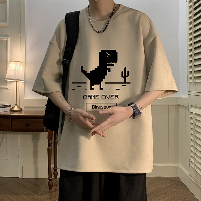 麂皮绒短袖t恤男大码半袖男酒店风JD82315-P25,男装T恤,电商A040