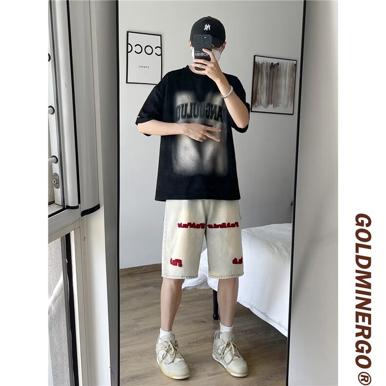 青春流行ins男直筒水洗牛仔裤P40,男装牛仔裤,星座1116-2