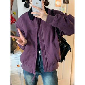 【有货】cleanfit紫色底特律外套男高级感工装夹克8156CC-特P62图片