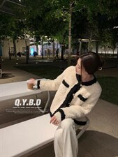 拼接皮毛外套，其它，倩衣百度