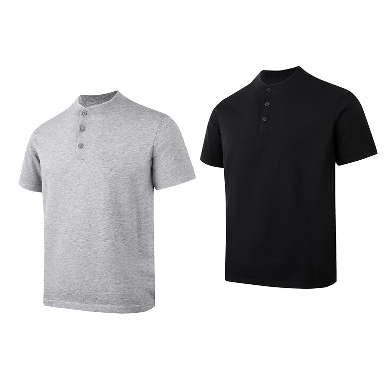 3D白底平铺亨利领T恤宽松短袖T2507-P35，男装T恤，星座1212