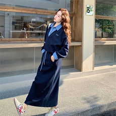 26新款现货大货已到店假两件卫衣?半裙套装6857-P170-K258，女装套装/套裙，2D034