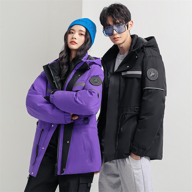 现货足短款纯色多色情侣学生立领宽松落肩男士团体可印花羽绒服，男装羽绒服，星座301D-5(原星座1415）