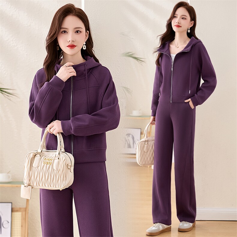 春季搭配一整套时尚休闲运动套装2025年新款女装减龄卫衣裤两件套，女装套装/套裙，梦依杭