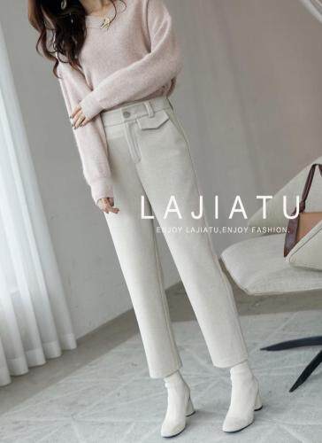 冬季新款呢料裤子，女装，拉嘉图