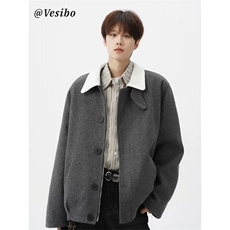 潮流混纺前纤丝套棉服ins文艺慵懒流行时尚新款简约百搭W6869-P75，男装棉衣，星座412-3
