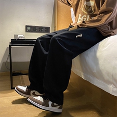 美式高街宽松拖地裤休闲裤男秋季ins潮牌直筒阔腿裤子K5437-P35，男装休闲裤，星座512-2