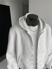 WY806-尺码M-3XL-P48-cleanfit重磅硬挺连帽衫美式拉链开衫卫衣，男装卫衣，星座1811B