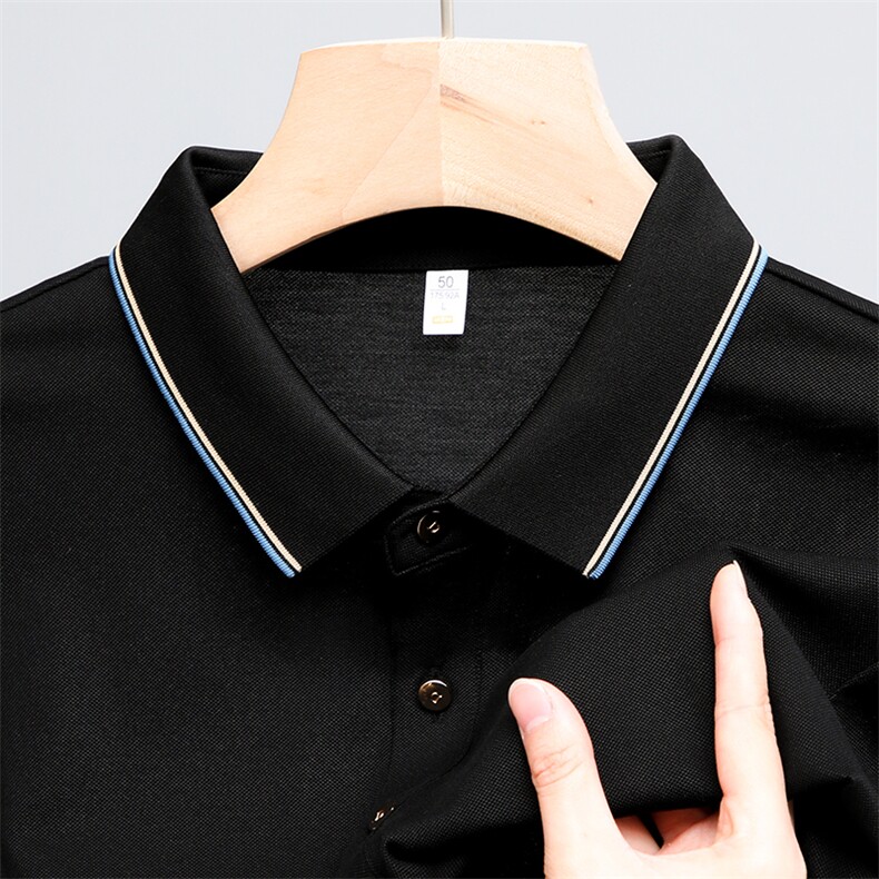polo衫男士休闲2023夏季新款商务翻领短袖T恤男装夏装上衣服薄款,男装T恤,电商B212（原钱塘6029）