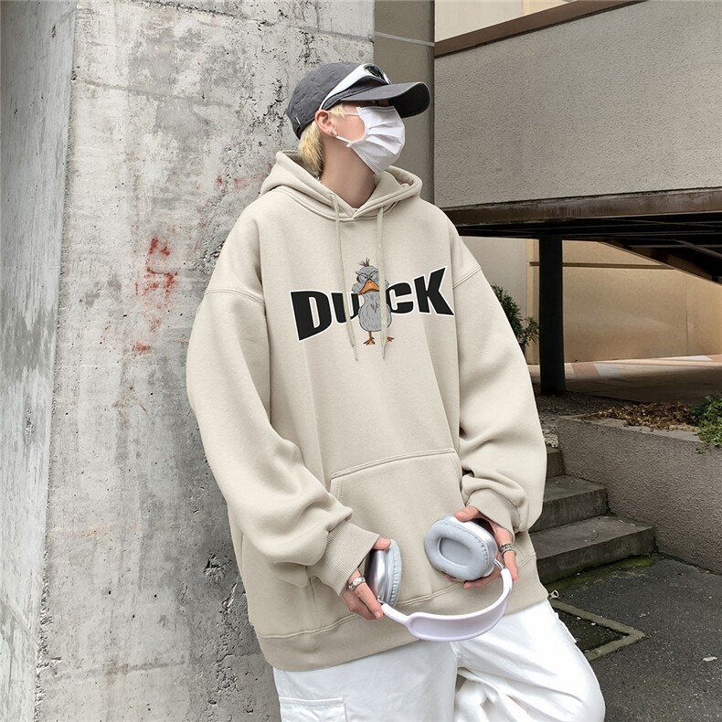 卡通印花加厚连帽宽松卫衣XZ203-W659加绒-P58,男装卫衣,星座203