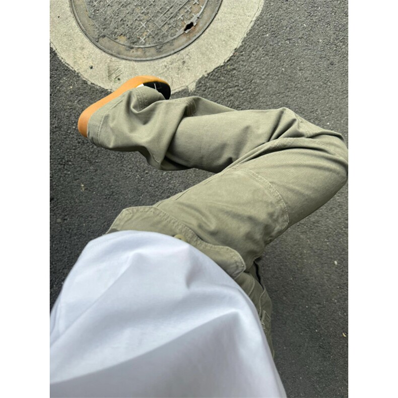 【网图有货】灰绿色工装裤欧美vibe裤子美式伐木裤GZK18LL-特P60,男装工装外套,星座1007（原301D）